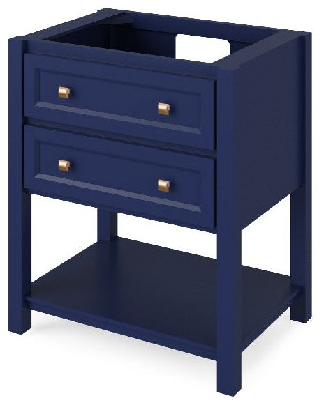 Adler Transitional 30" Hale Blue Vanity, Boulder Cultured Marble Vanity Top