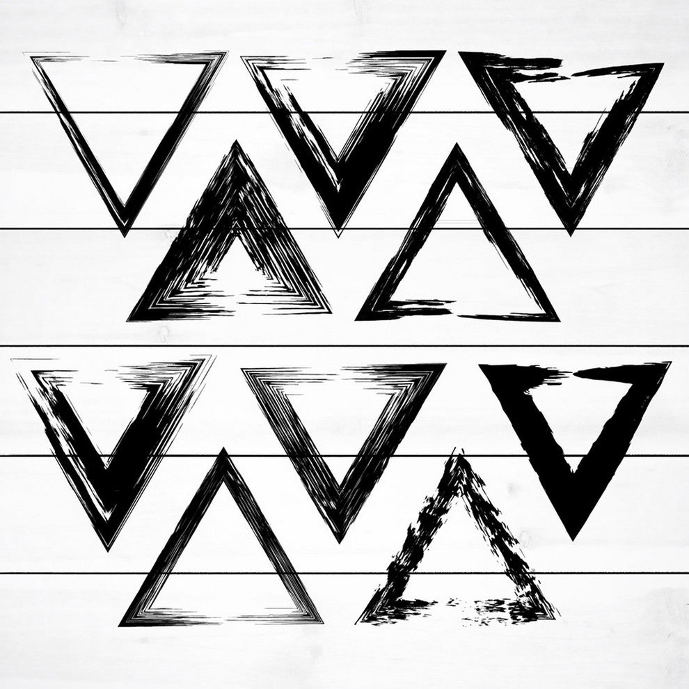 "Interlocking" Painting Print, White Wood, 24"x24"