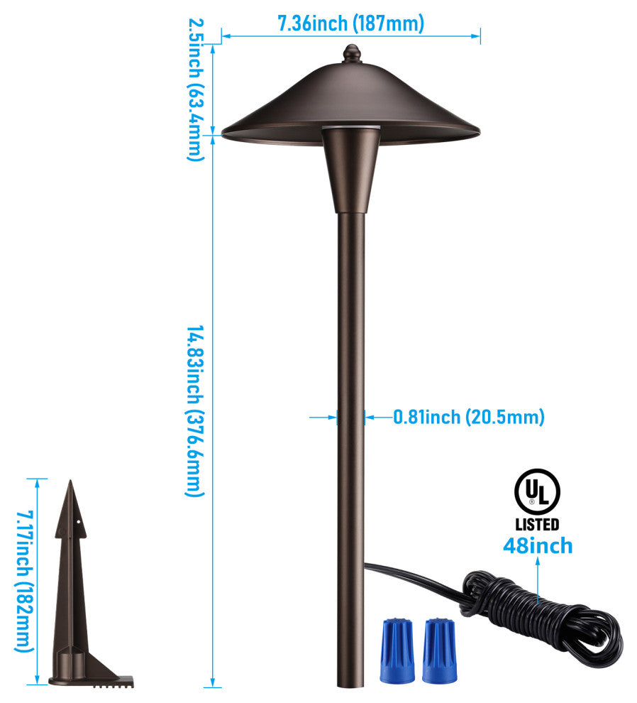 24 Pack Smart LED Landscape Light, Dimmable Low Voltage Pathway Light