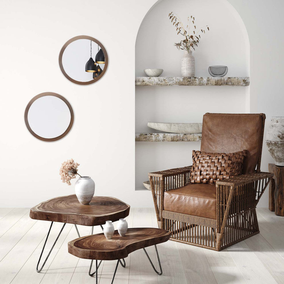 20" Round Copper Wall Mirror