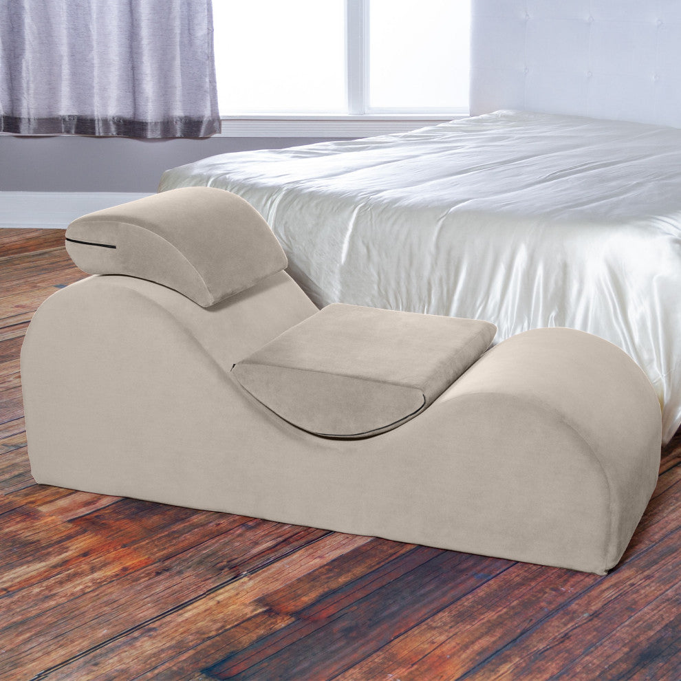 Avana Luvu Lounger-Chaise Lounge for Yoga, Exercise & More, Buckwheat