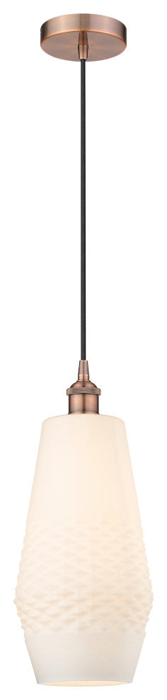 Innovations 616-1P-AC-G681-7 1-Light Mini Pendant, Antique Copper