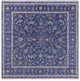 7' Square Handmade Persian Nain Wool & Silk Rug - Q15987