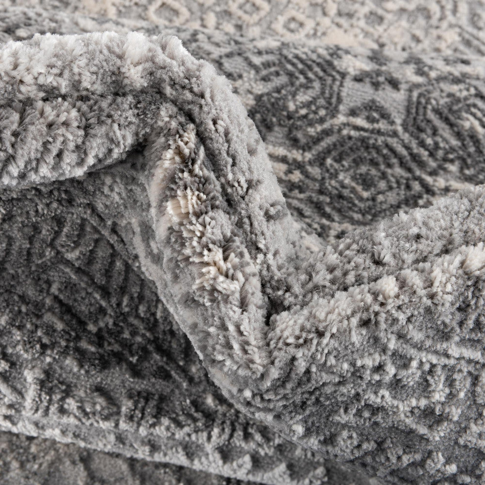 Unique Loom Sarah Finsbury Rug, Gray, 5'3"x5'3" Octagon