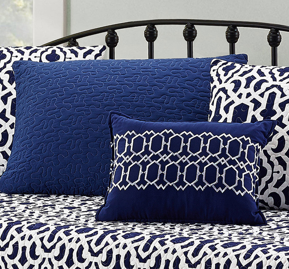 Montegomery 6 Piece Quilted Daybed Set, Blue, Daybed (75"x39")