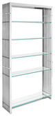 Modern Silver Gridiron Stainless Steel Bookshelf