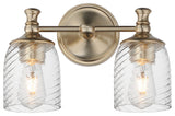 Maxim 21352 Swirl 2 Light 14"W Vanity Light - Satin Champagne