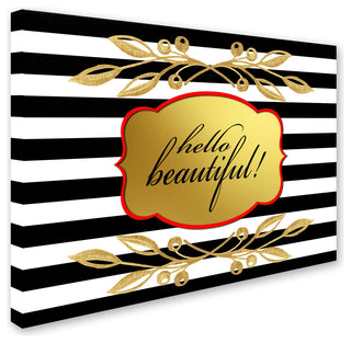 LightBoxJournal 'Gold Hello Beautiful' Canvas Art, 24" x 32"