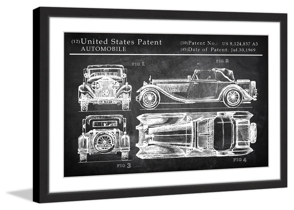 "1924 Chrysler B70 Phaeton" Framed Painting Print, 45"x30"