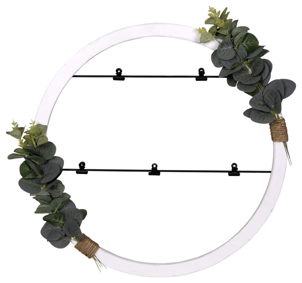 Botanical White Wood Photo Hanging Wall D"cor
