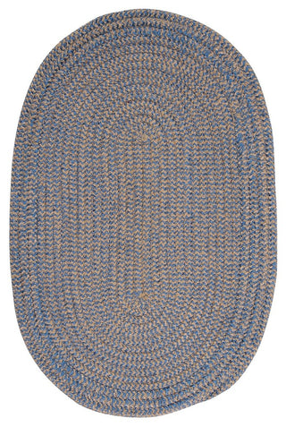 Softex Check CX25 Blue Ice Check Traditional Area Rug, Oval 8'x11'