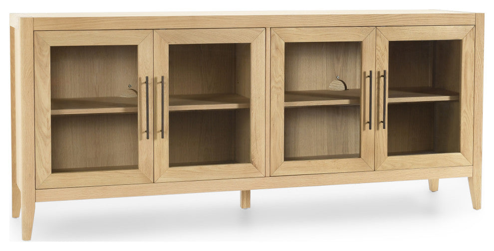 Beechgrove Four Door Sideboard, Natural Brown
