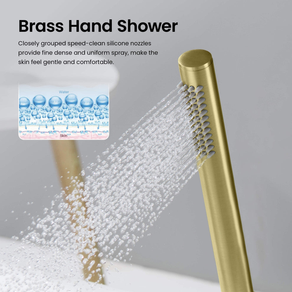 Circular 2 Function Thermostatic Shower System, Rough, Valve, Brushed Gold