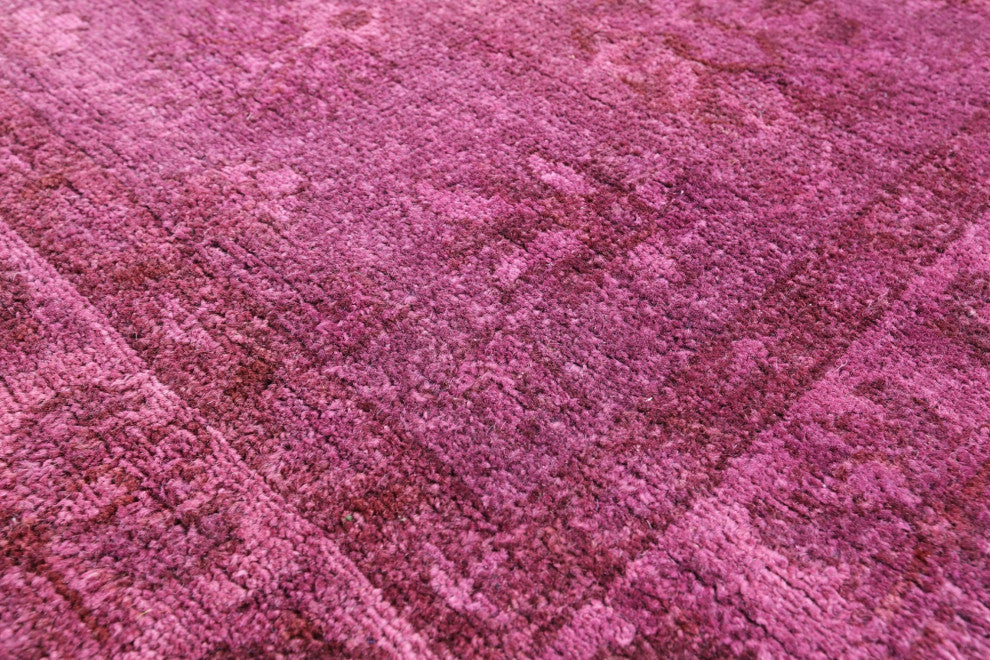2' 8" X 9' 9" Runner Overdyed Full Pile Hand Knotted Wool Rug - Q12728