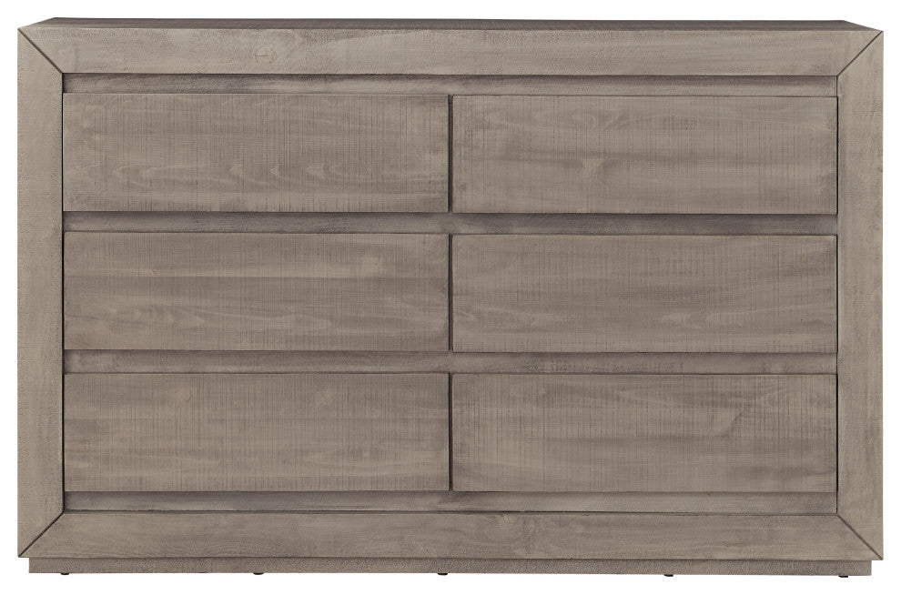 Palisades 6-Drawer Double Dresser, Stone Gray-Beige