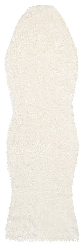 Safavieh Faux Sheep Skin Fss115A Ivory Area Rug, 2'0" X 3'0"