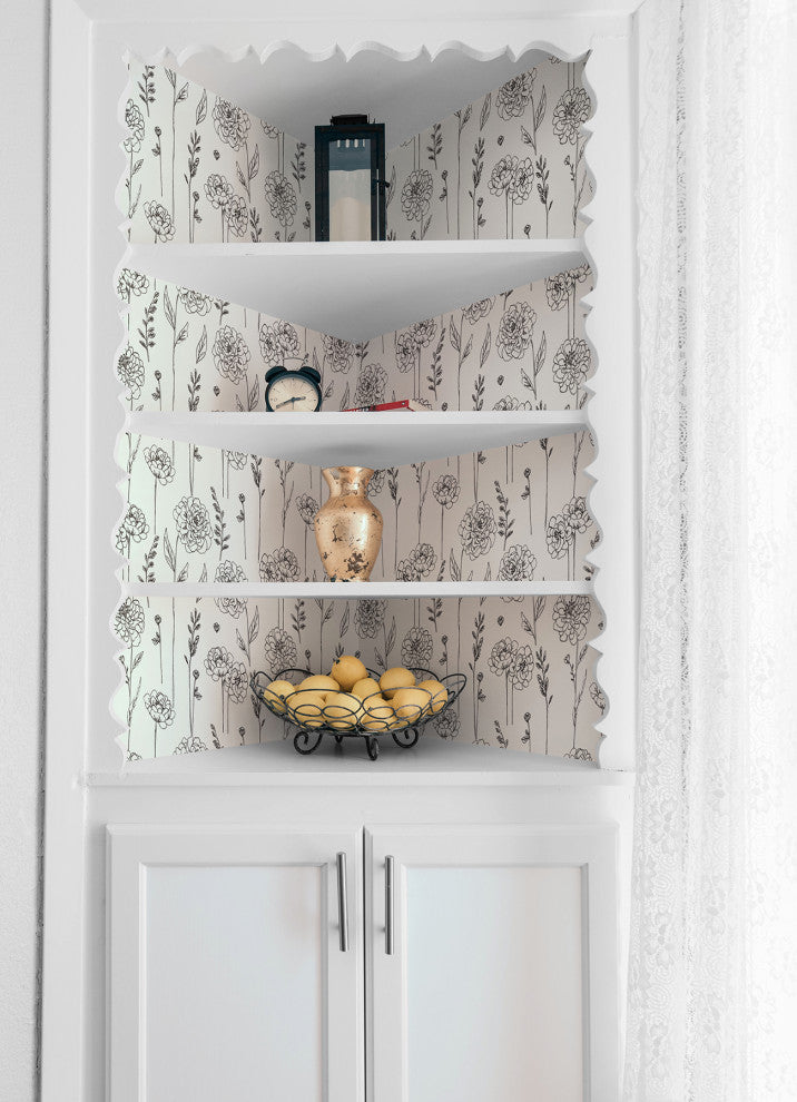 Black Maisey Peel & Stick Wallpaper
