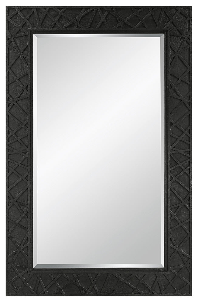 Uttermost 09803 Everest Satin Black Mirror