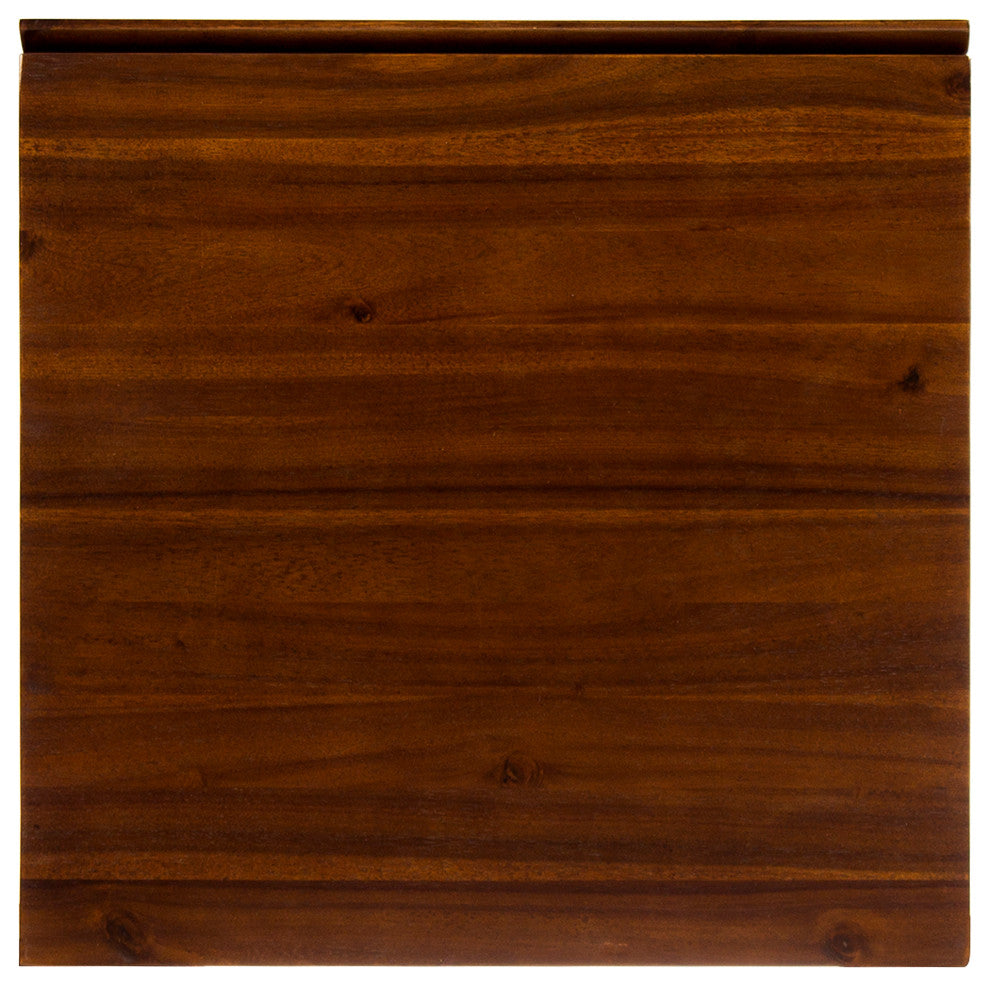 GDF Studio Elrod Industrial Dark Oak Acacia Wood Storage Side Table