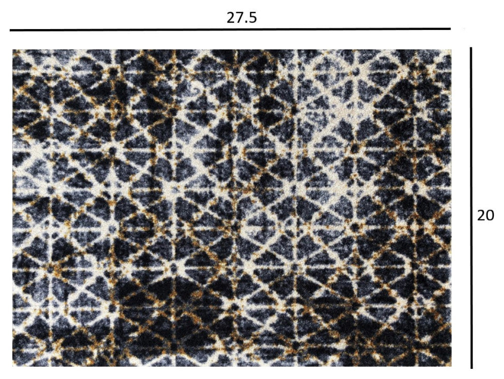 2' x 3' Modern Ombre Geo Washable Floor Mat