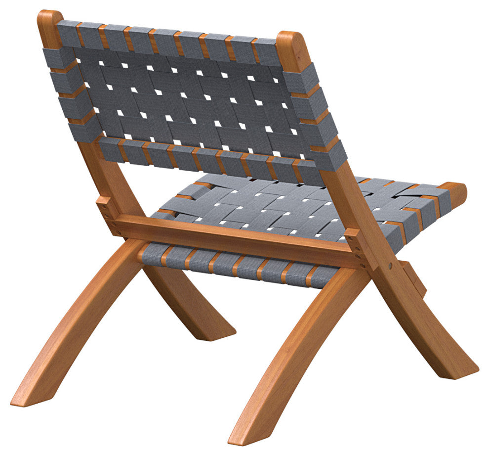 Sava Indoor-Outdoor Folding Chair in Warm Gray Webbing