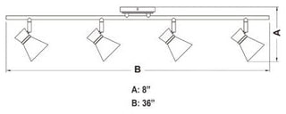 Alto 4L LED Directional Ceiling Light Brushed Nickel and Chrome