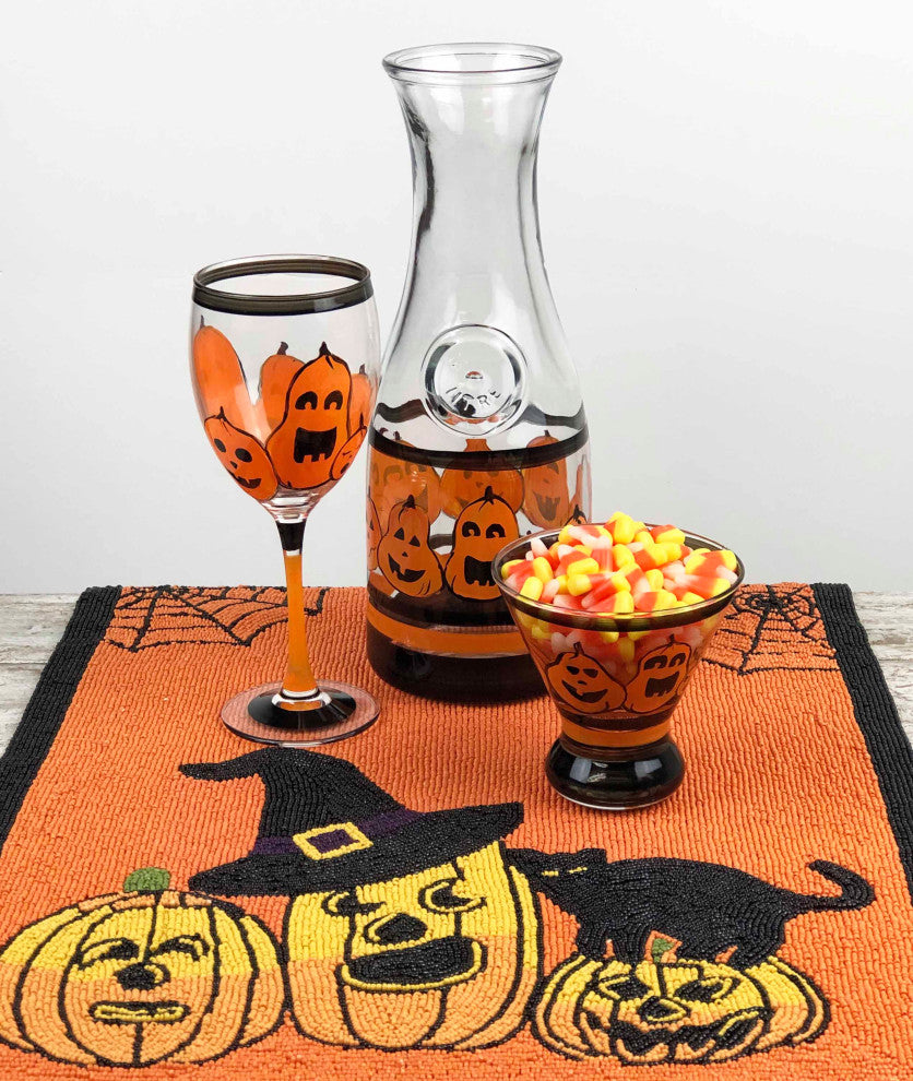 Pumpkin Family Wine Glasses, Set of 2