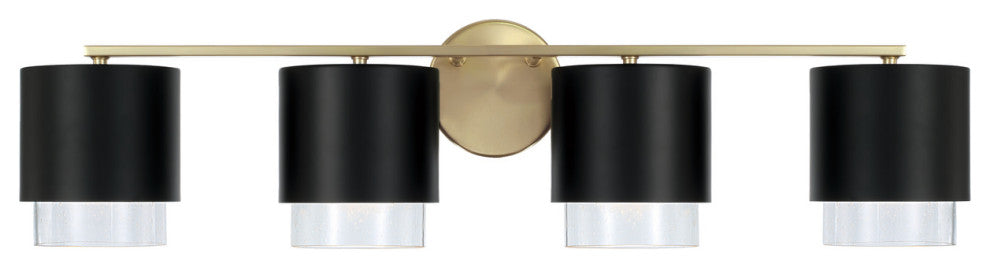 Capital Lighting 153041-549 Weller 4 Light 34"W Vanity Light - Matte Brass