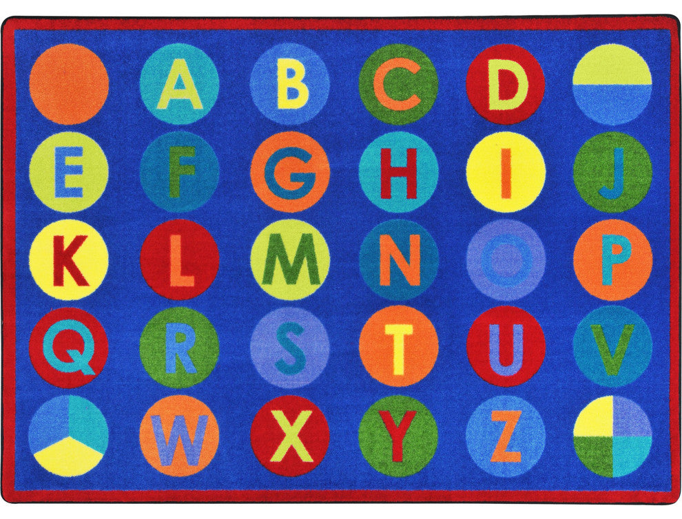 Kid Essentials Rug, Alpha-Dots, Multicolored, 5'4"x7'8"