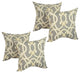 Outdoor Throw Pillows, Set of 4, Gray/Orange