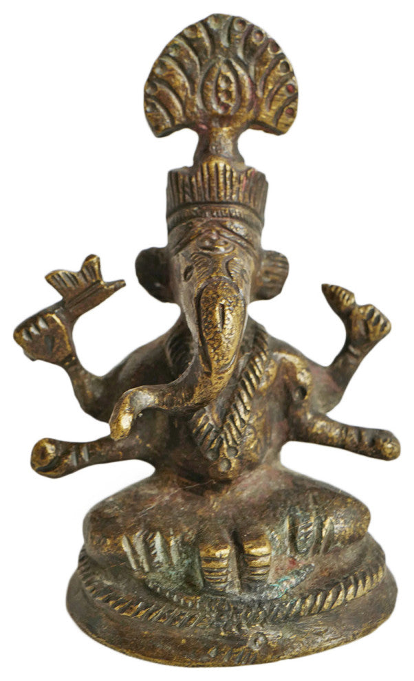 Consigned Antique Small Bronze Ganesha