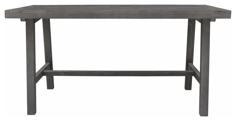 Dark Grey Dining Table With Leg Support