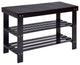 Costway 3 Tier Bamboo Shoe Rack Bench Storage Shelf Organizer Entryway Home