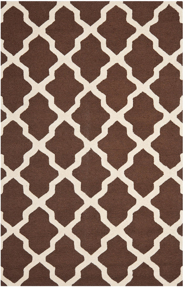 Safavieh Cambridge Cam121H Dark Brown, Ivory Area Rug