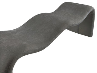 Willow Upholstered Bench, Grey, Chenille Fabric