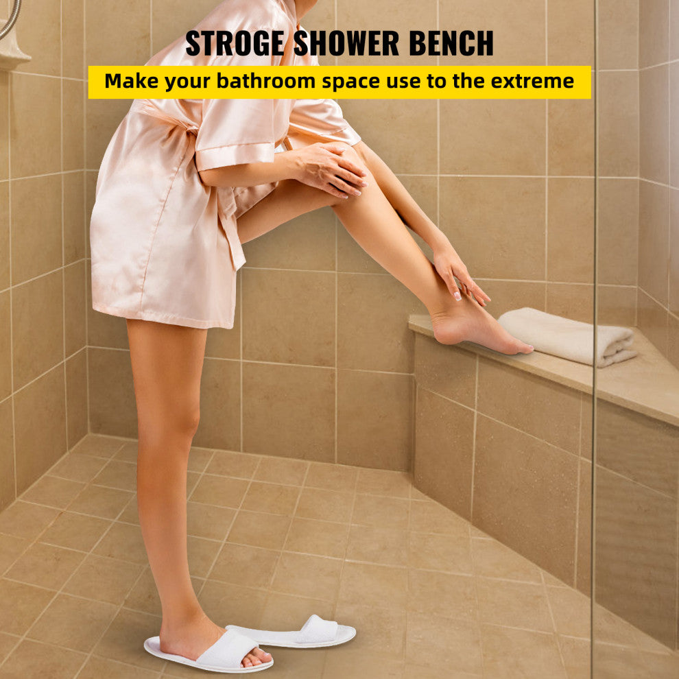 VEVOR Ready to Tile Shower Seat 22.4"x16"x20" corner shower bench
