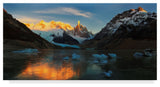 Yan Zhang 'Morning Light At Cerro Torre' Canvas Art, 19"x10"