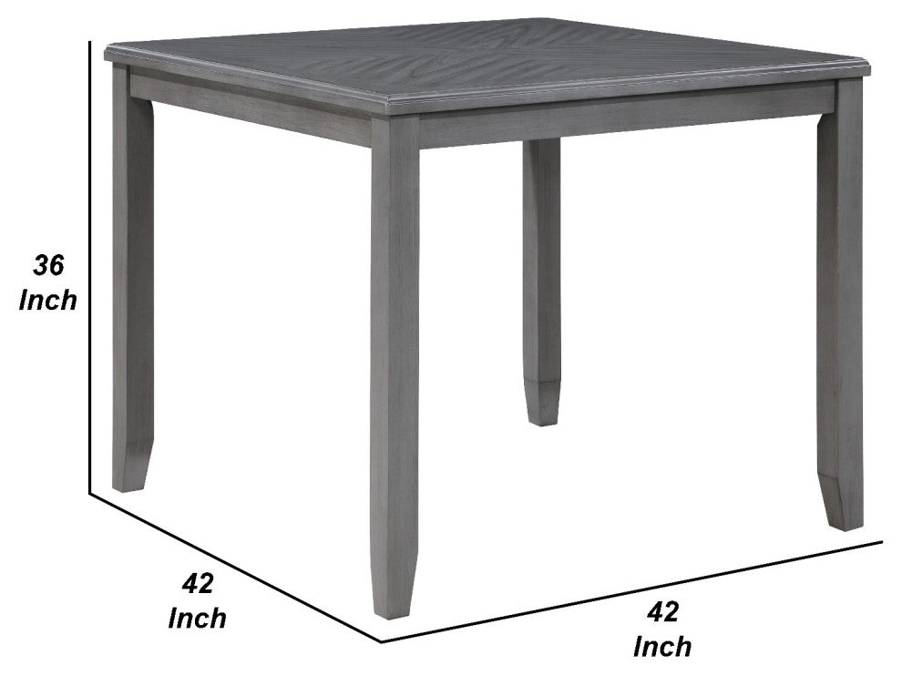 Benzara BM272094 Gary 42" 5 Piece Counter Table Set, Gray