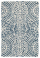 Dash & Albert Temple Ink Hand Micro Hooked Wool Rug, Blue, 8' x 10'