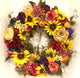 Fall Sunflower Wreath All Season Peony Hydrangea Rose Rust Gold Orange Purple