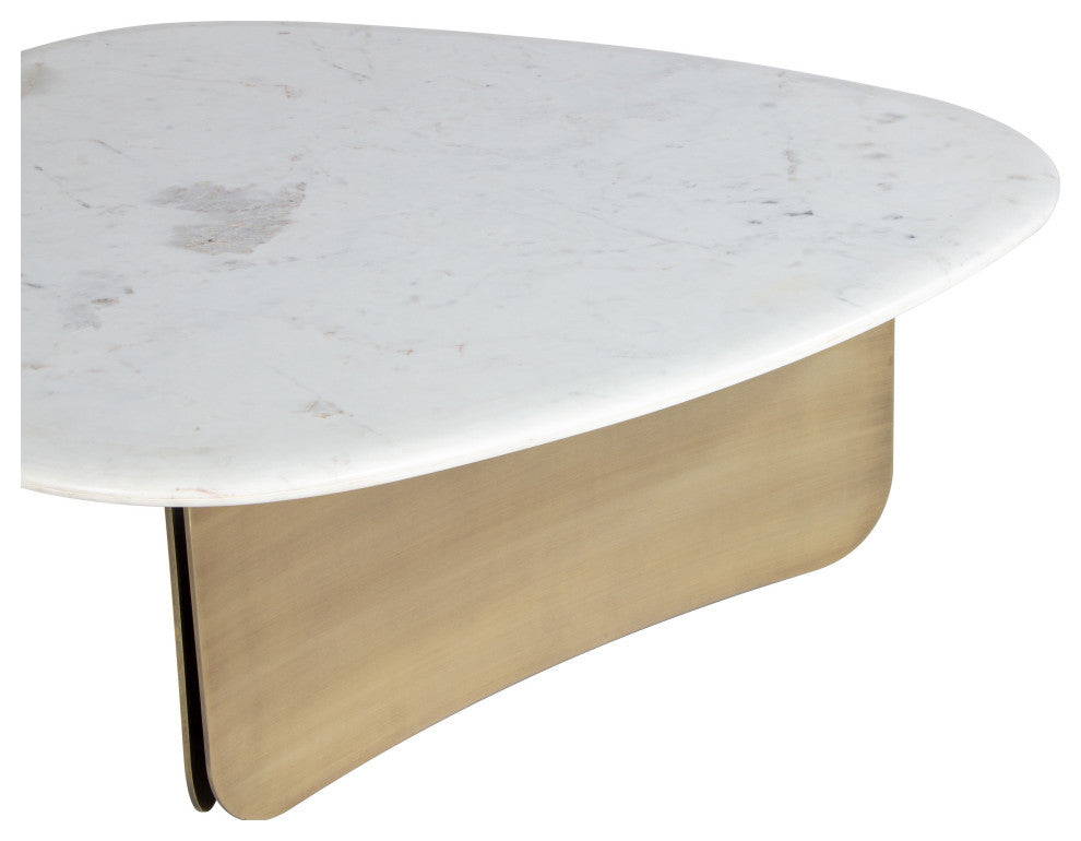 Pablo Marble Antique Brass Coffee Table