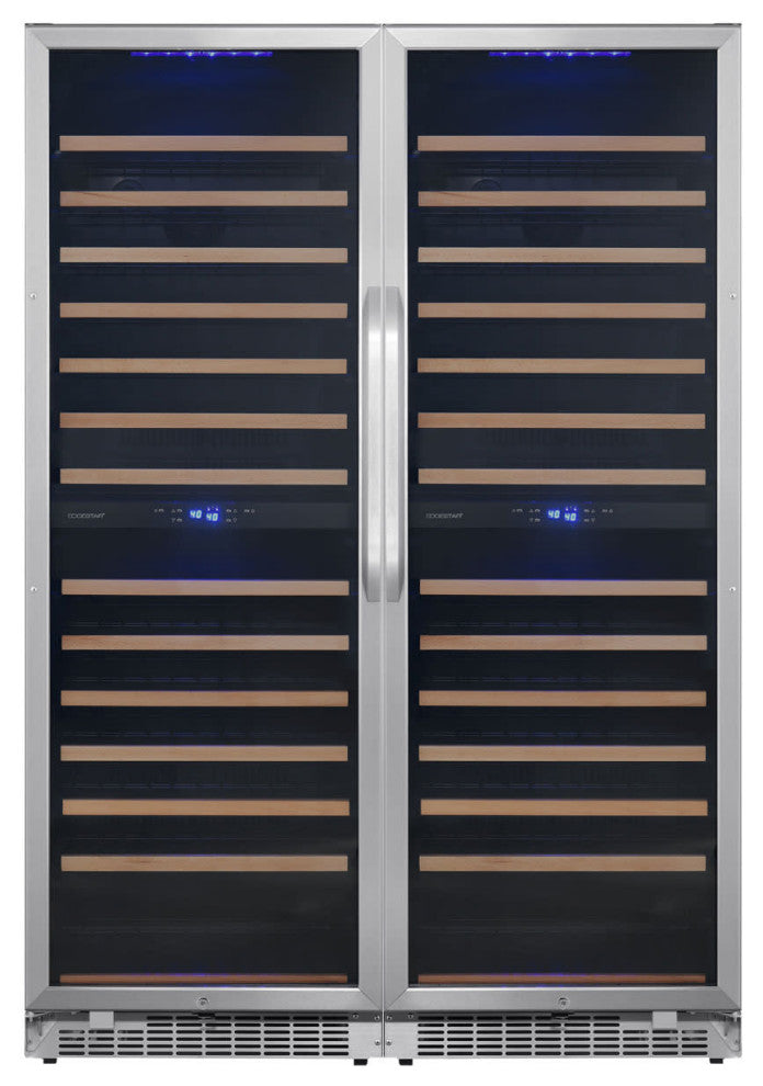 EdgeStar CWR1552DZDUAL 48"W 282 Bottle Capacity Built-In or - Stainless Steel
