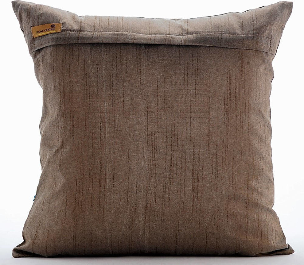 Blue Decorative Pillow Covers 18"x18" Silk, Turquoise Chase