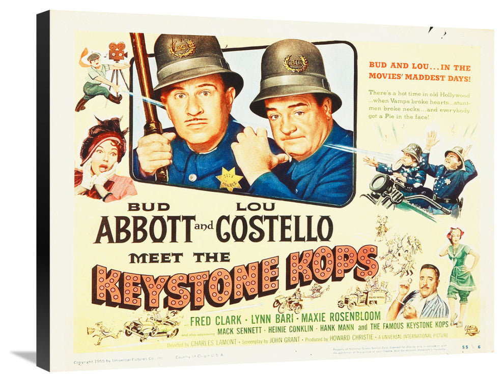 "Abbott & Costello - Keystone Kops" Canvas by Hollywood Photo Archive, 30x23"