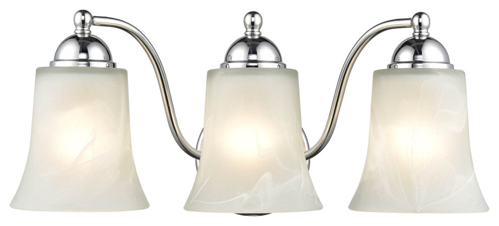 3 Light 18" Chrome Bathroom Vanity Light