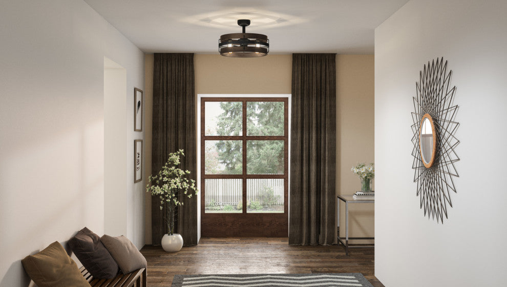 Quoizel QFA5615 24 Inch Indoor Fandelier - Matte Black