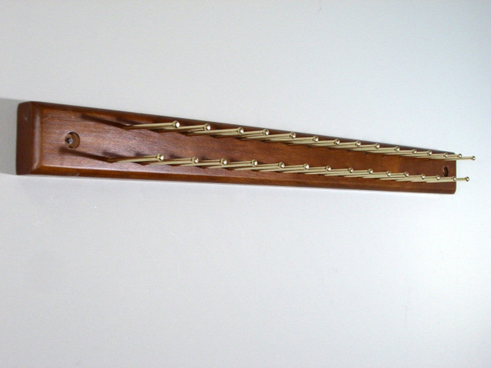 Home Essential Tie Hanger, 30 Tie Bars, Walnut Finish