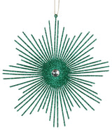 Vickerman 6.5" Seafoam Green Glitt Snowflake Burst