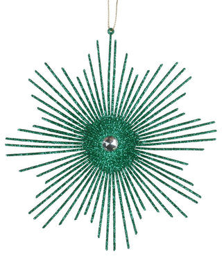 Vickerman 6.5" Seafoam Green Glitt Snowflake Burst