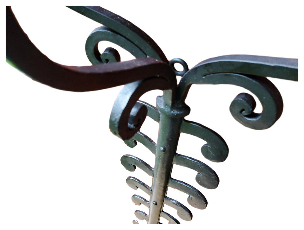 Wrought Iron Scroll Pillar Candle Wall Sconce, Extra Large 30"